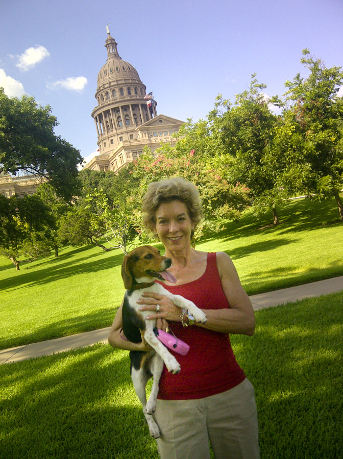 Walking at the Capitol in Austin, Texas