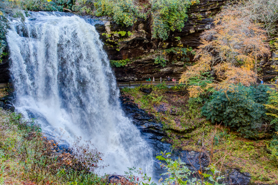 Dry Falls in Fall in Highlands, North Carolina