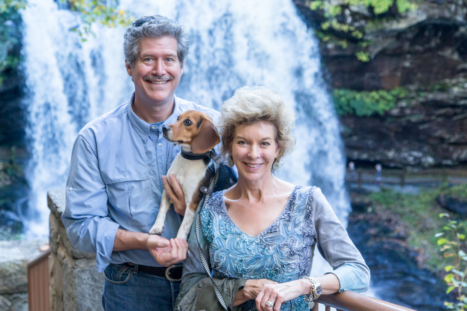 At Dry Falls in Highlands, North Carolina