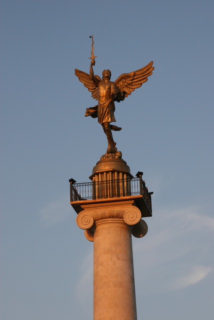 Sunset on the Angel of Liberty