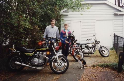 Cal and Mom with Bikes