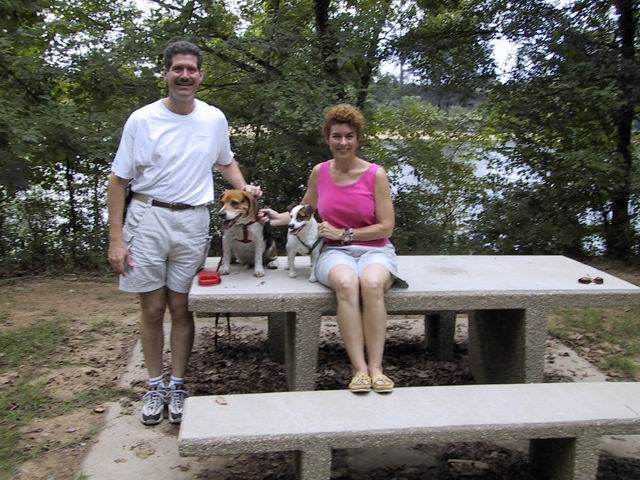 Cal and Virginia Ann with Pups