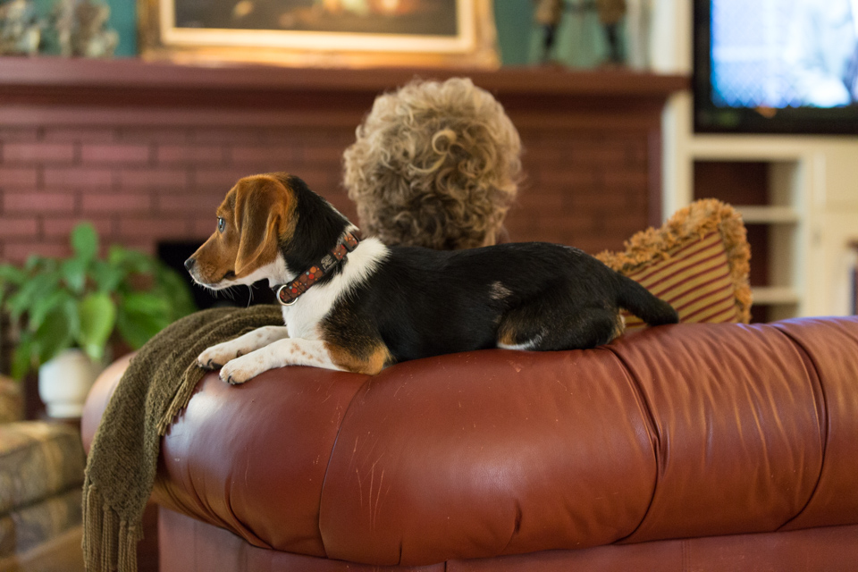 Watching TV with Mom