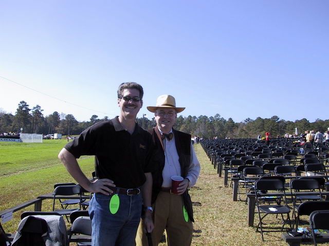 Cal and Peter at the Steeplechase