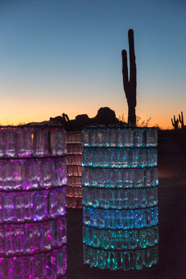 Water Towers at Sunset