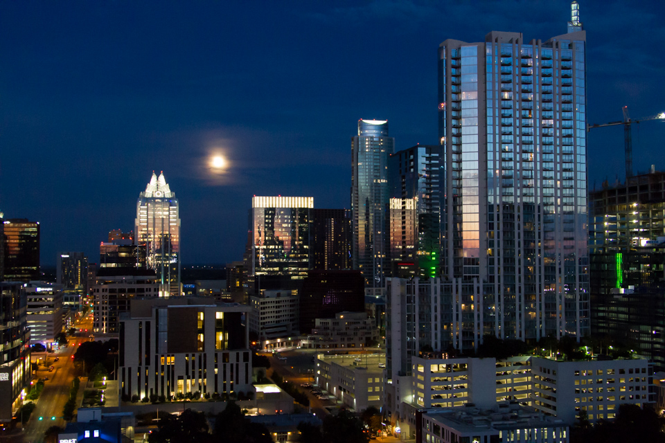 Moon Over Austin