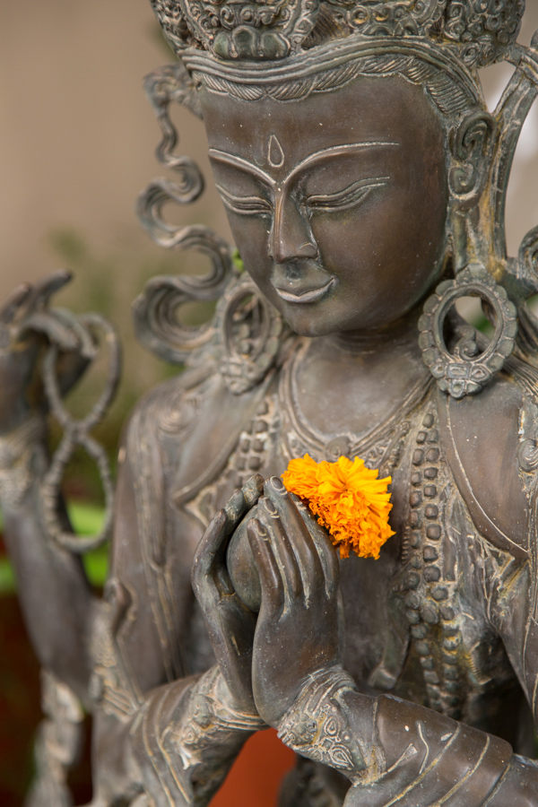 Statue with Flower