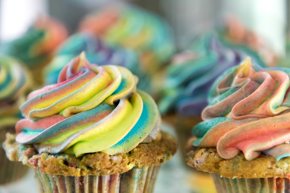 Rainbow Cupcakes