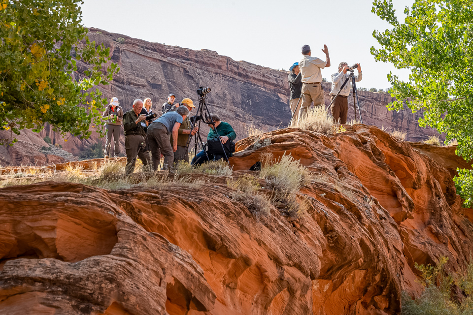 Photographers on a Rock